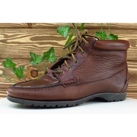 Timberland Boot Sz 10 M Paddock Round Toe Brown‎ Leather Women - Picture 1 of 7